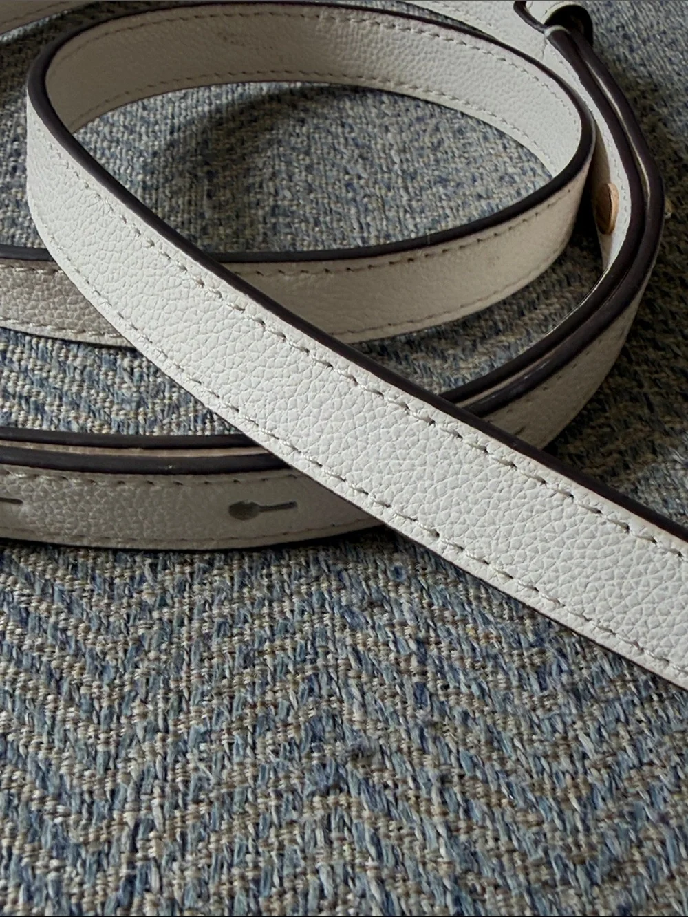 Kate Spade White Leather Removable/Adjustable Replacement Strap.